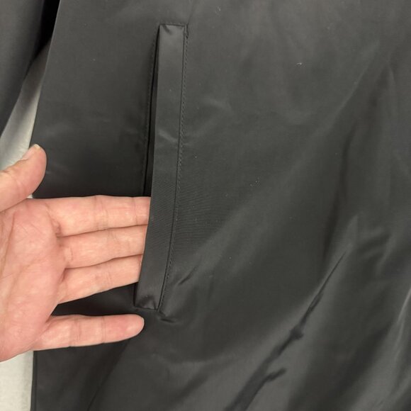 Talbots Coat Women's Medium Reversible Black Leopard Print Rain Jacket Trench - Picture 7 of 14